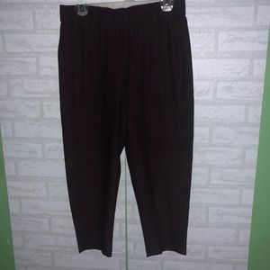 Eileen Fisher brown crop crepe pants sz S